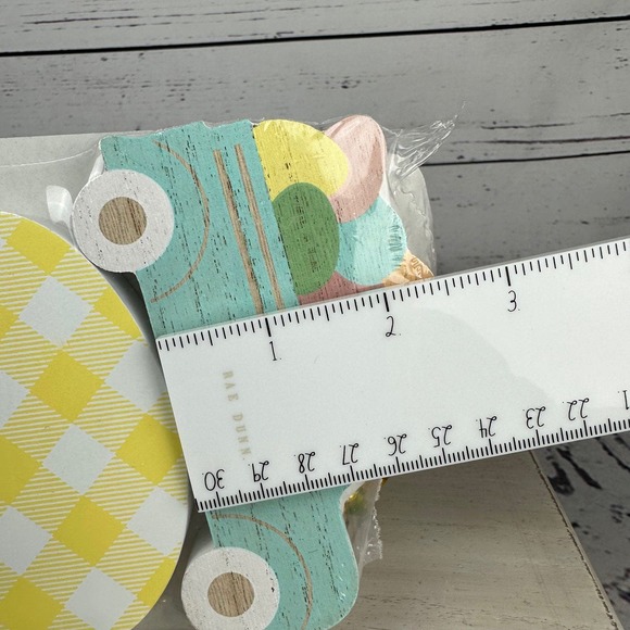 🐰 Easter Tiered Tray Wood Décor – Pastel Bunny Truck & Signs - Picture 7 of 7